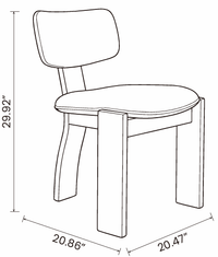 【LAS VEGAS MARKET EXHIBIT】Boucle Upholstered Solid Oak Dining Chair, Curved Thick Leg Minimalist Wabi-Sabi Side Chair for Dining Room