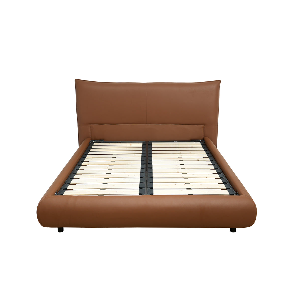 Modern Queen And King Size Leather Bed with Wood Frame
