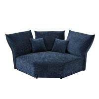 Modern Petal Modular Sectional Sofa – Chenille Fabric with Adjustable Backrests, L-Shaped Corner Couch