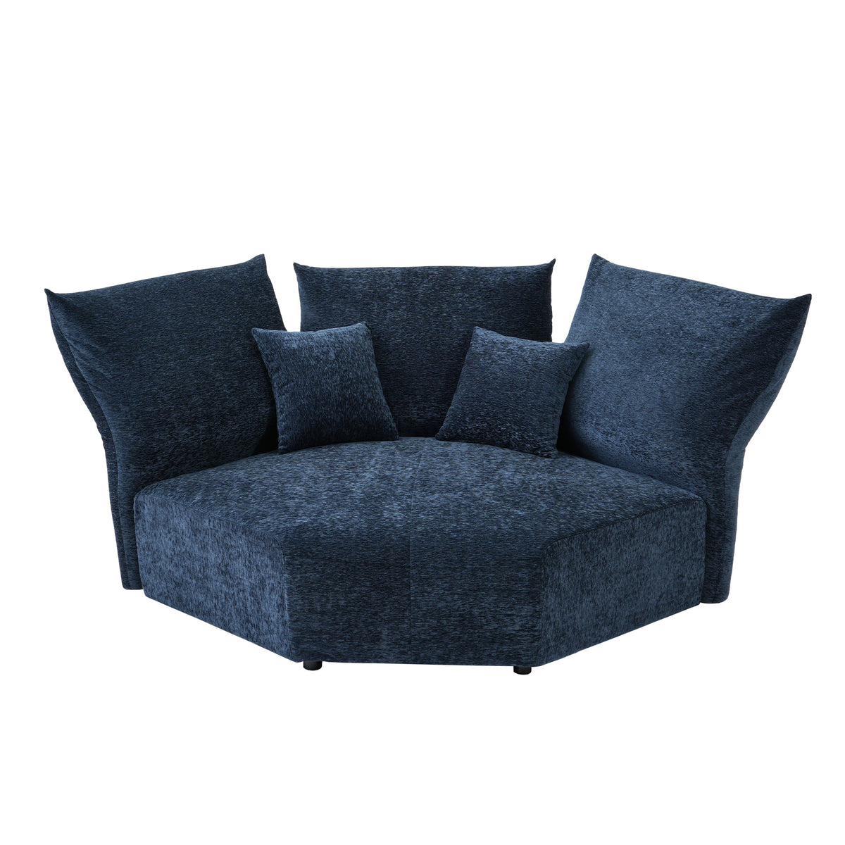 Modern Petal Modular Sectional Sofa – Chenille Fabric with Adjustable Backrests, L-Shaped Corner Couch