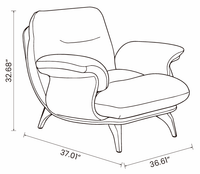 【LAS VEGAS MARKET EXHIBIT】Polka Dot Chenille Accent Chair, Two-Tone Curved Arm Upholstered Leisure Chair for Living Room