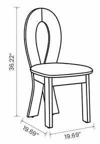 【LAS VEGAS MARKET EXHIBIT】Oval Cutout Back Wooden Dining Chair with Fabric Cushion