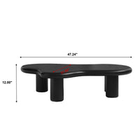 Abstract Swirl Coffee Table – 3 Color Options: Multicolor Swirl, Matte Black, Matte White