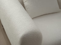 Artistic Sherpa Couch Sofa with Solid Wood Legs