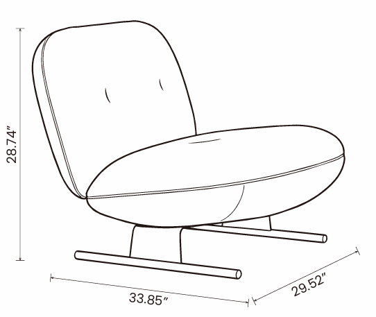【LAS VEGAS MARKET EXHIBIT】Frosted Velvet Tufted Armless Lounge Accent Chair, Dual-Tube Metal Slide Base Low Profile Leisure Chair