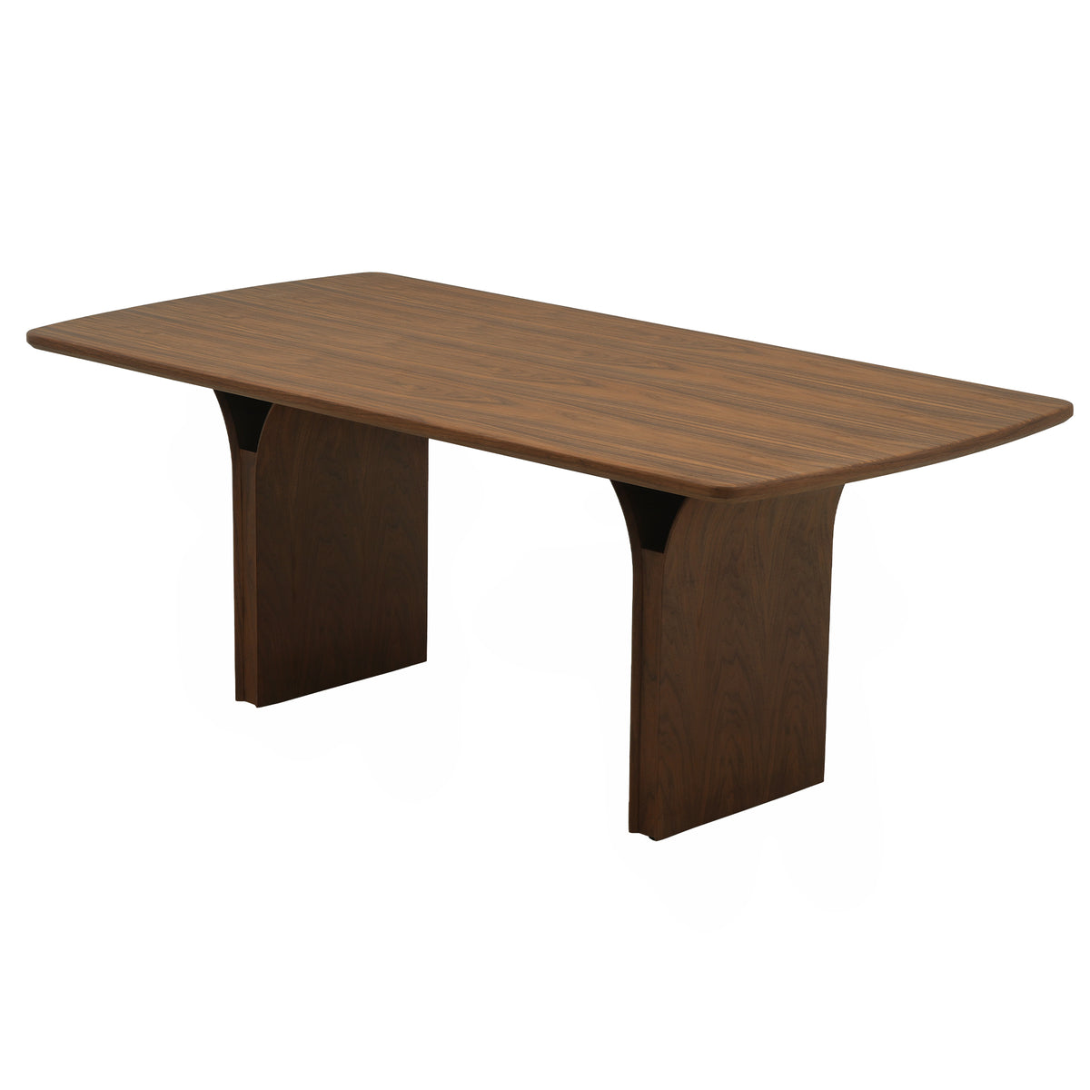 Light Luxury Modern Style Arched Table Legs Light Wood Dining Table
