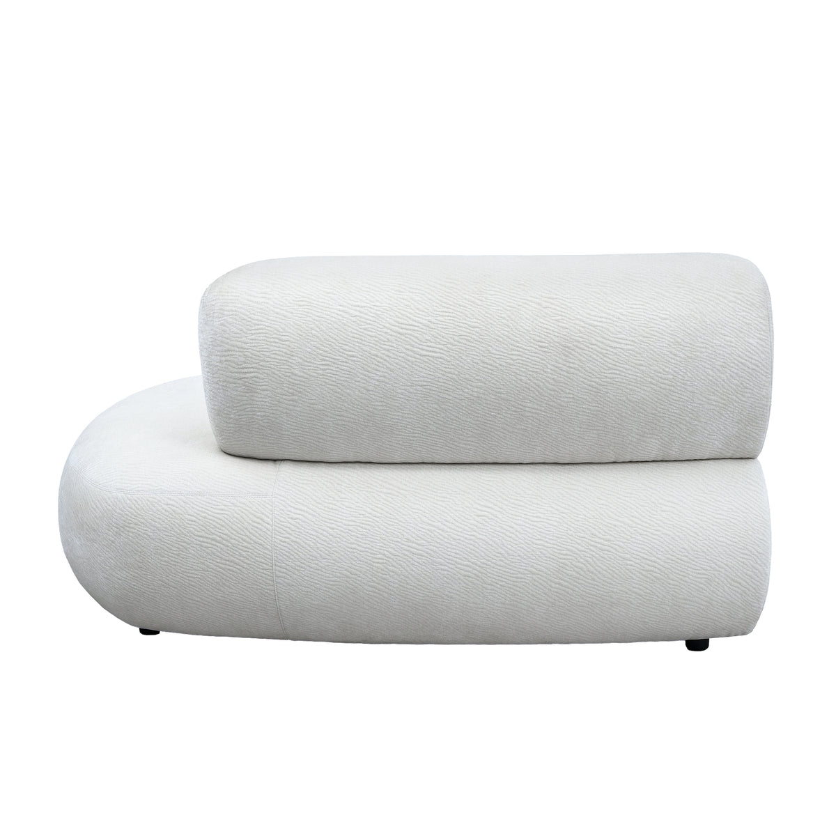 Curved Modular Sofa with Textured Fabric – Modern Minimalist Sectional