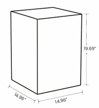 Travertine Veneer Block Side Table – Lightweight Accent Table for Living Room