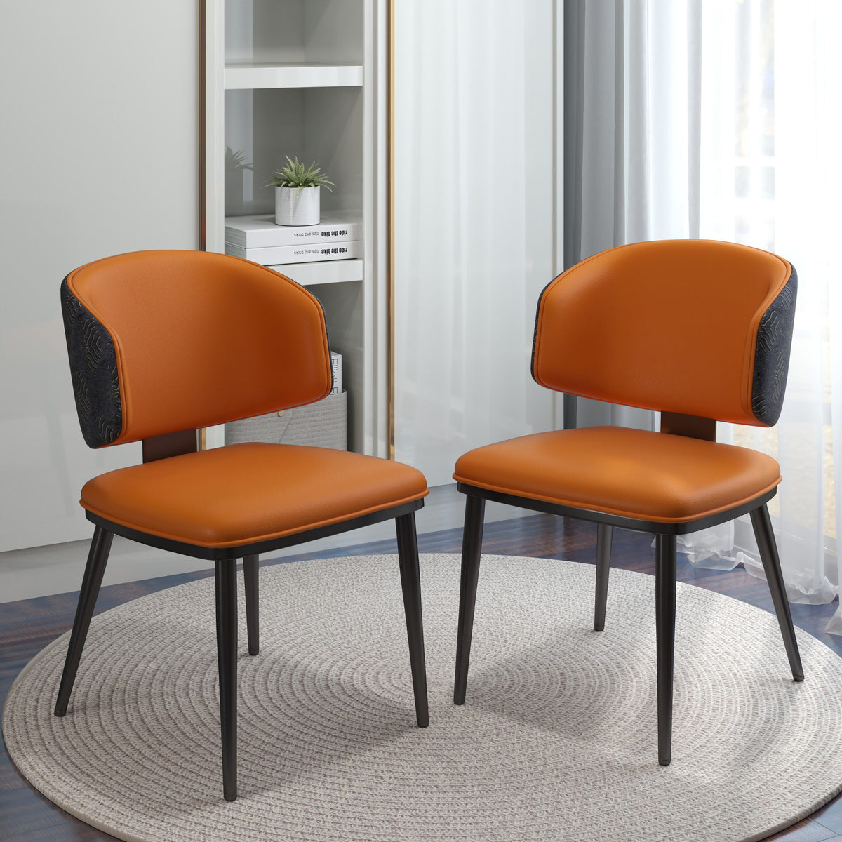 Minimalist Luxury Home Dining Lounge Chair Set of 2