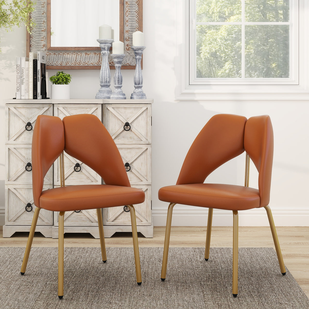 Light Luxury Design Aesthetics Dining Chairs Set of 2