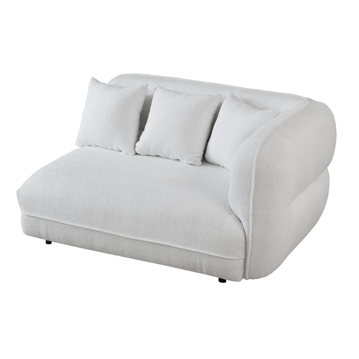 Spacious Sherpa Curved Couch