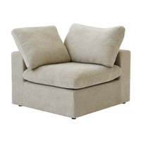 Sky Cloud Sectional Sofa | Replaceable Cover 40-Inch Linen Single Sofa 1-Seaters
