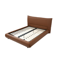 Modern Queen And King Size Leather Bed with Wood Frame
