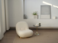 Modern Armless Single Sofa Round Seat