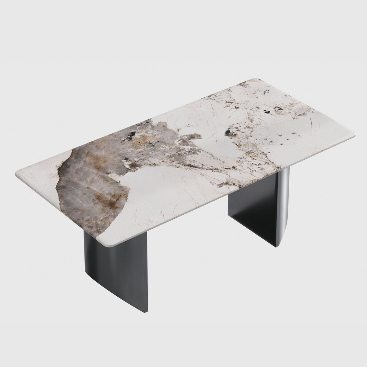 Modern Marble Dining Table, Rectangular Center Tables for Home Living Room