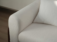 Artistic Sherpa Couch Sofa with Solid Wood Legs