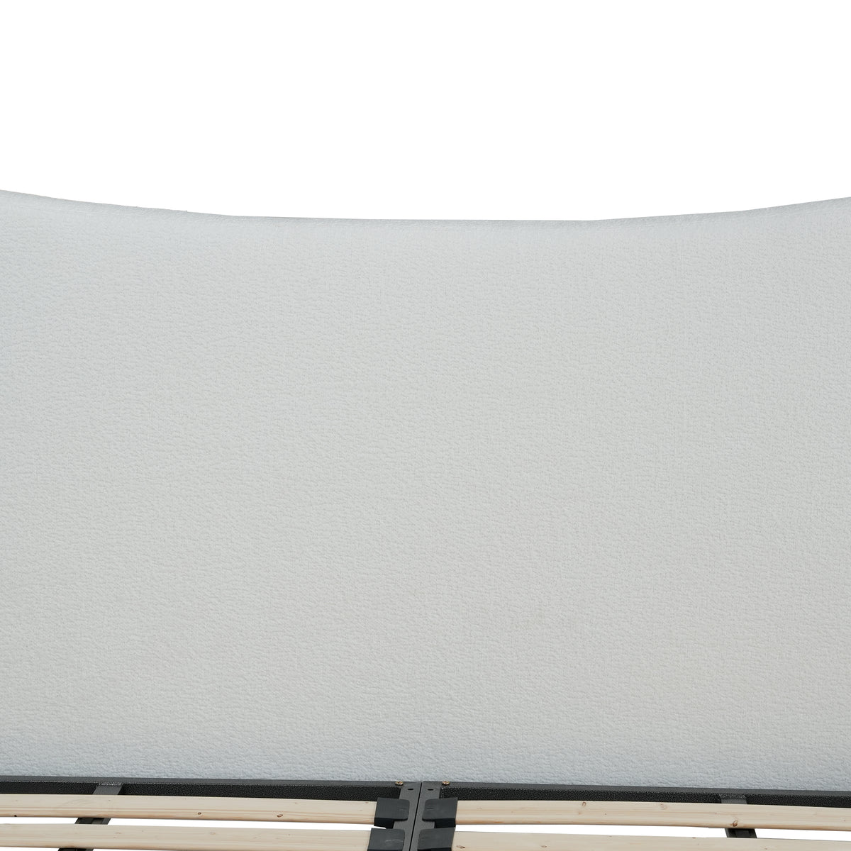 Wave-Shaped Upholstered Platform Bed – 2 Color Options, Queen & King Size
