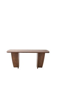 Modern Minimalist Dining Table with Tapered Walnut Base