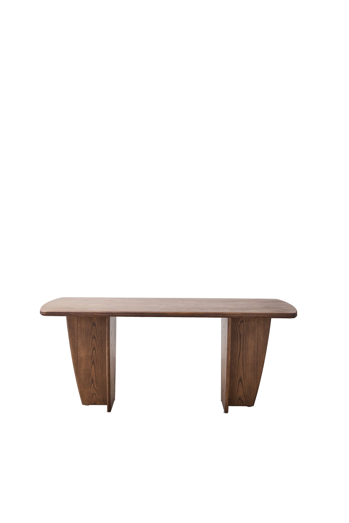 Modern Minimalist Dining Table with Tapered Walnut Base
