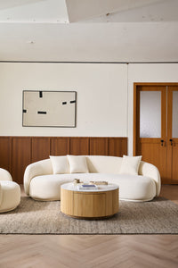 Modern Cashew-Shaped Sofa – Artistic Shape for Living Room & Leisure Area