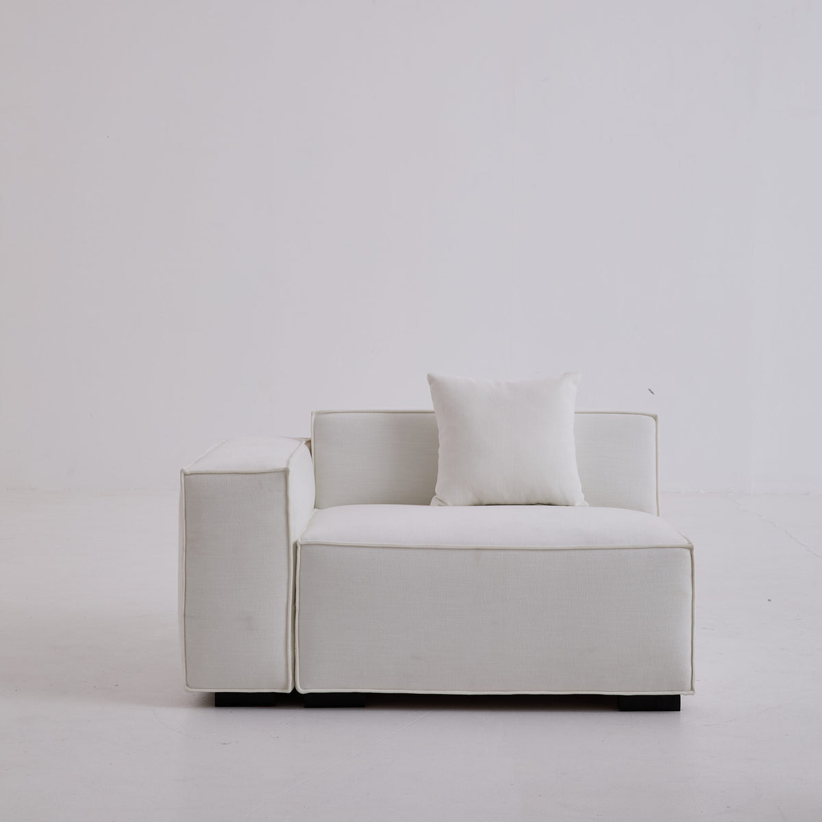 Sherpa Sofa Loveseat-Beige Fabric, Freely Assemblable for Living Room & Leisure Area