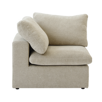Sky Cloud Sectional Sofa | Replaceable Cover 40-Inch Linen Single Sofa 1-Seaters
