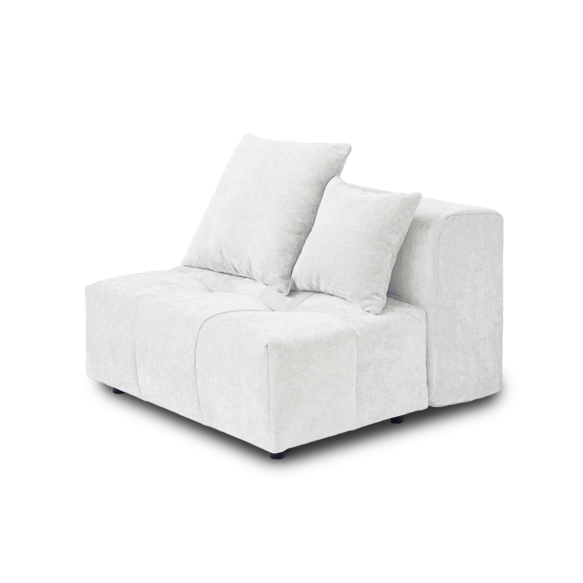 Large-Size Modular Sectional Sofa – Soft Velvet Fabric + 3D Cushions, Open Relaxed Vibe Living Room Sofa