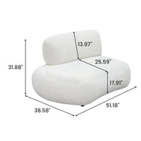 Curved Modular Sofa with Textured Fabric – Modern Minimalist Sectional
