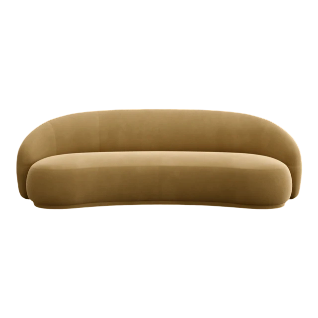 Modern Cashew-Shaped Sofa – Artistic Shape for Living Room & Leisure Area