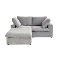 Sky Cloud Sectional Sofa | Pet-Friendly Cover 80-Inch Linen L-Shaped Sectionals 3-Seaters