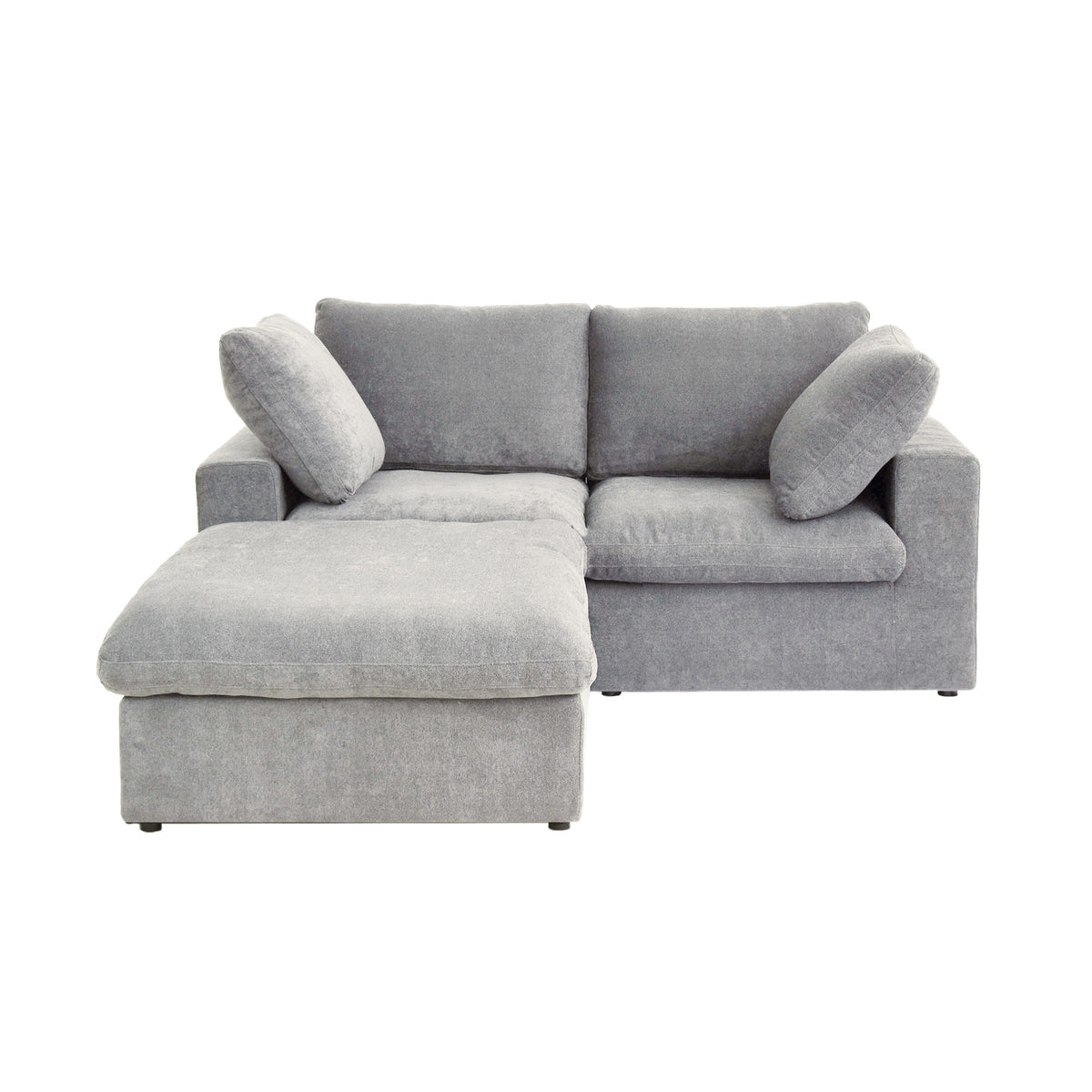 Sky Cloud Sectional Sofa | Pet-Friendly Cover 80-Inch Linen L-Shaped Sectionals 3-Seaters