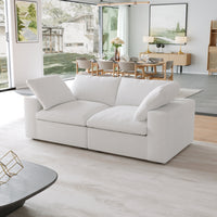 Sky Cloud Sectional Sofa | Modular Washable 80-Inch Linen Loveseats 2-Seaters