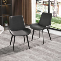 Modern Simple Luxury High-end Tea Restaurant Table Chair Italian Minimalist Leather Chair Nordic Backrest Chair