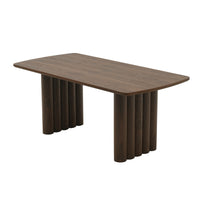 Modern Solid Ash Wood 70.87 Inches Dining Table for 6-8 People with Wood Legs