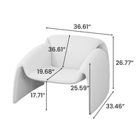 Artistic Sherpa Fabric Single Chair