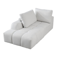L-Shaped Sectional Sofa with Oversized Grid Cushions & Fixed Chaise