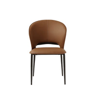 Modern Italian Style PU Leather Dining Chair Set of 2