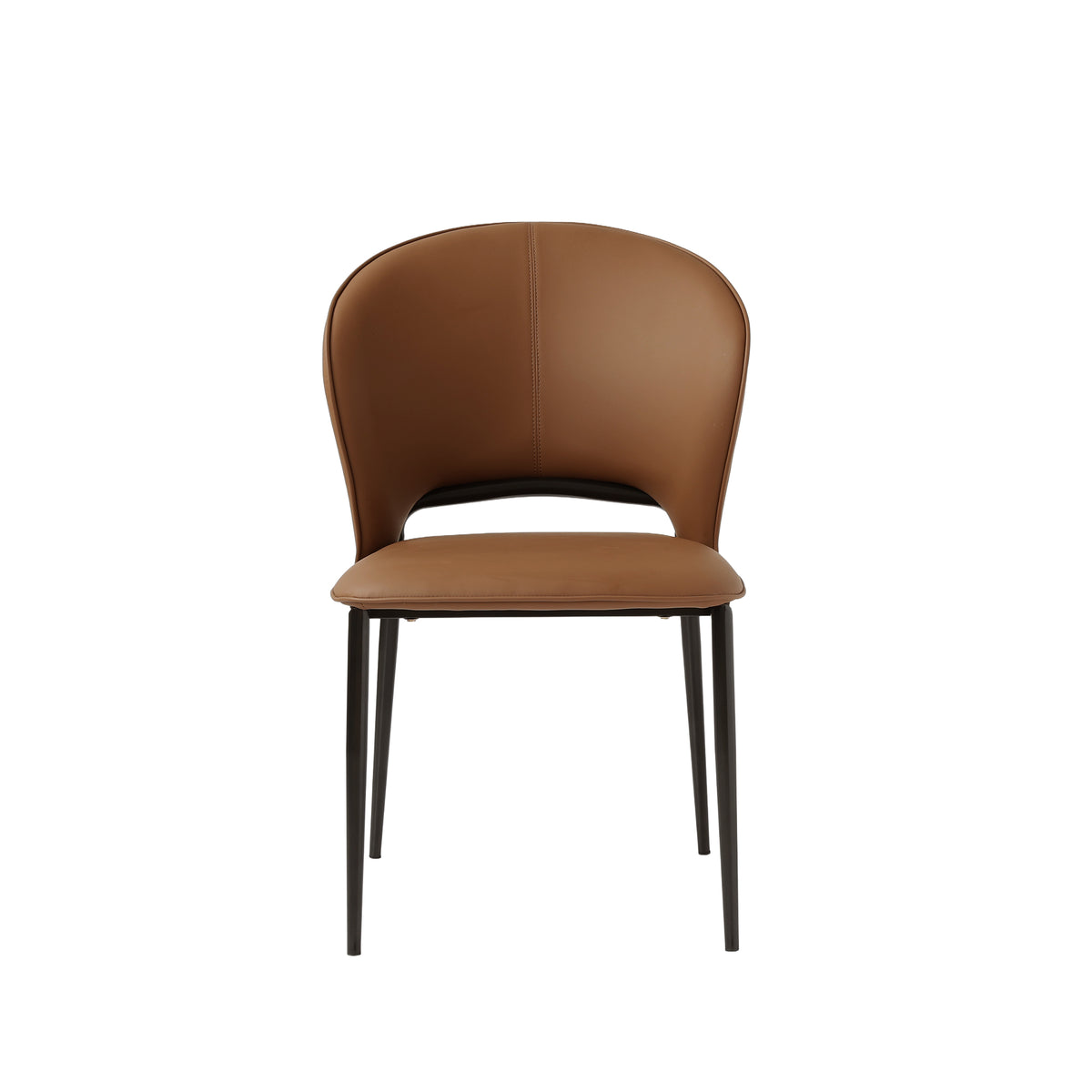 Modern Italian Style PU Leather Dining Chair Set of 2