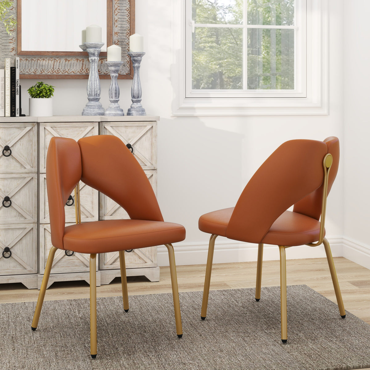 Light Luxury Design Aesthetics Dining Chairs Set of 2