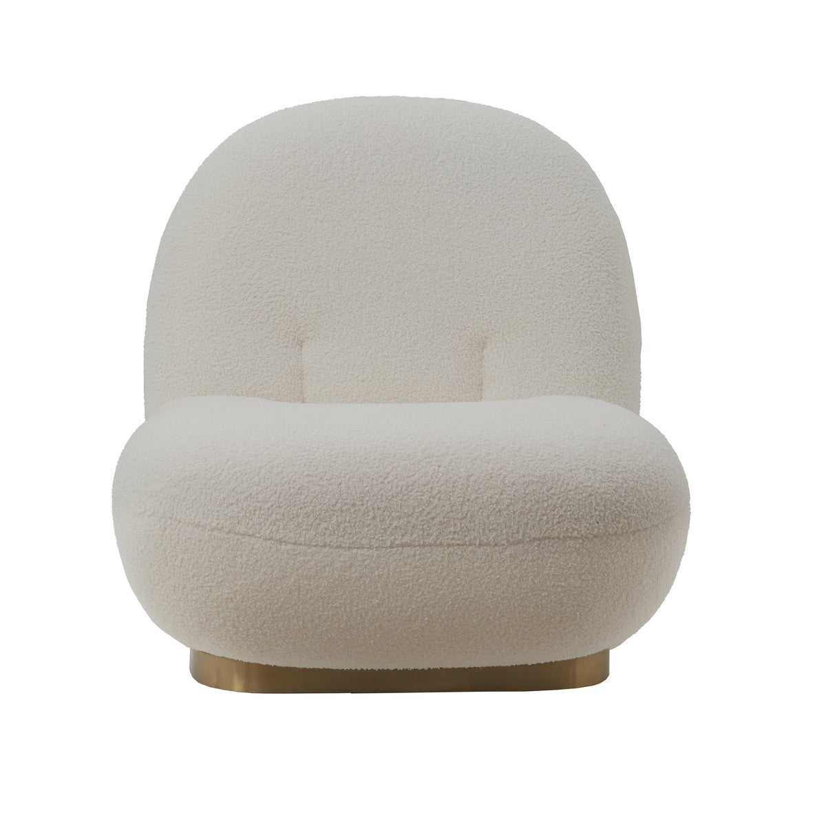 Modern Armless Single Sofa Round Seat