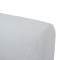 Boucle Fabric Minimalist King Size Bed