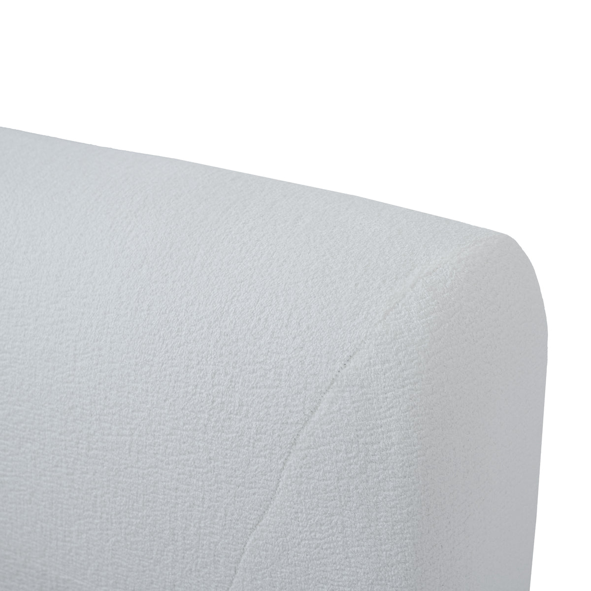 Boucle Fabric Minimalist King Size Bed