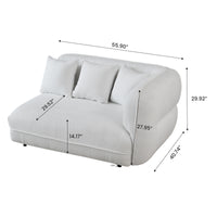 Spacious Sherpa Curved Couch