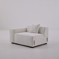 Sherpa Sofa Loveseat-Beige Fabric, Freely Assemblable for Living Room & Leisure Area