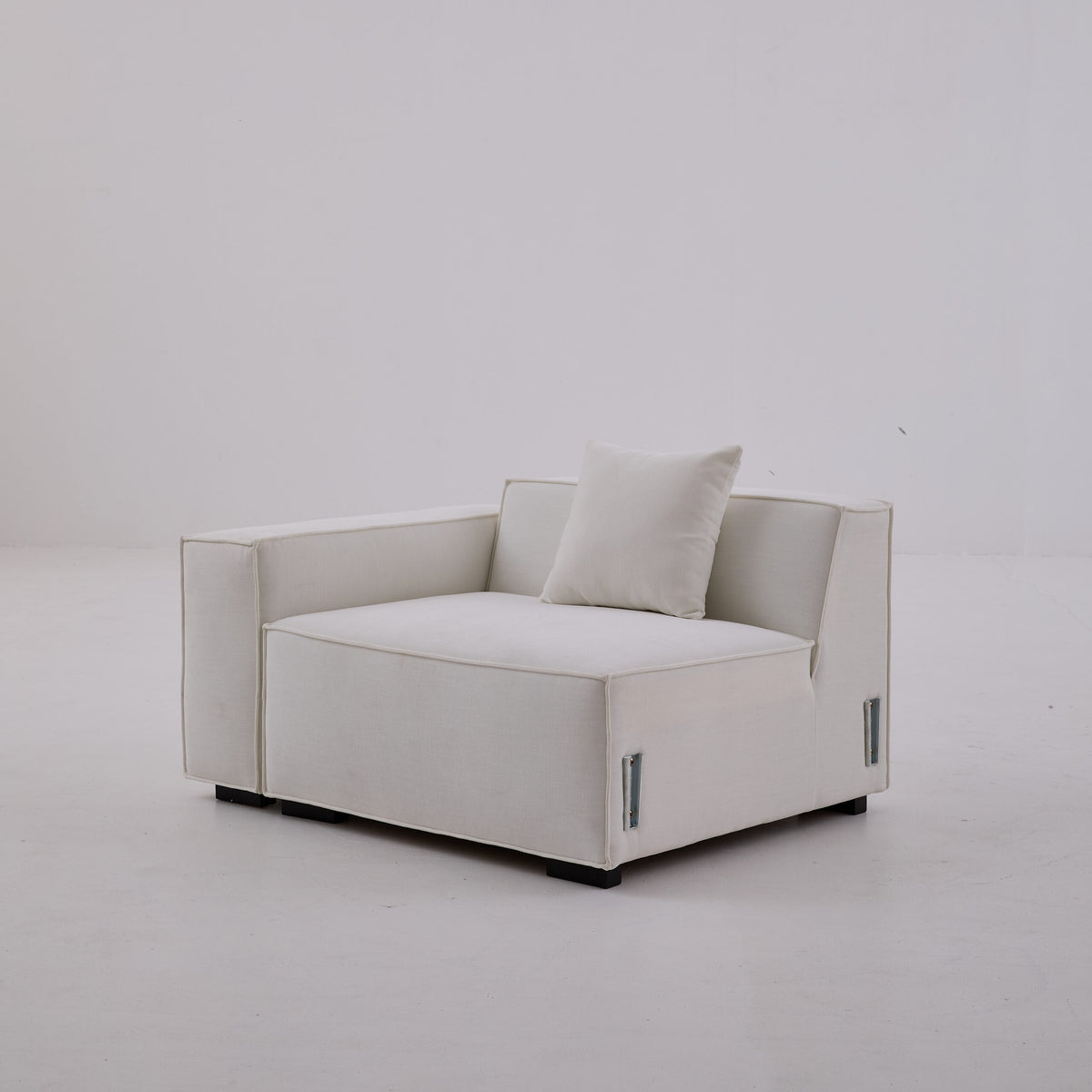 Sherpa Sofa Loveseat-Beige Fabric, Freely Assemblable for Living Room & Leisure Area