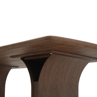 Light Luxury Modern Style Arched Table Legs Light Wood Dining Table