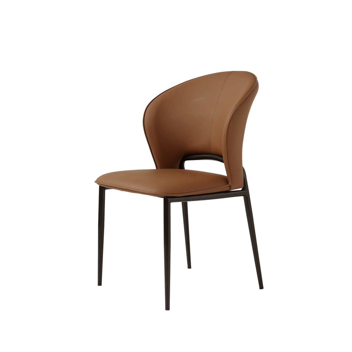 Modern Italian Style PU Leather Dining Chair Set of 2