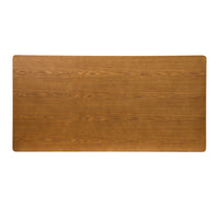 Rectangular Wood Dining Table, Conical Metal Pedestal Dining Table