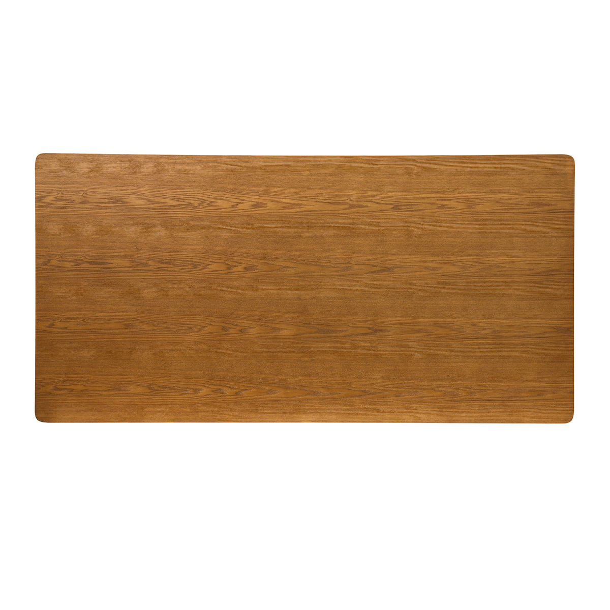 Rectangular Wood Dining Table, Conical Metal Pedestal Dining Table
