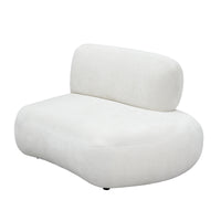 Curved Modular Sofa with Textured Fabric – Modern Minimalist Sectional